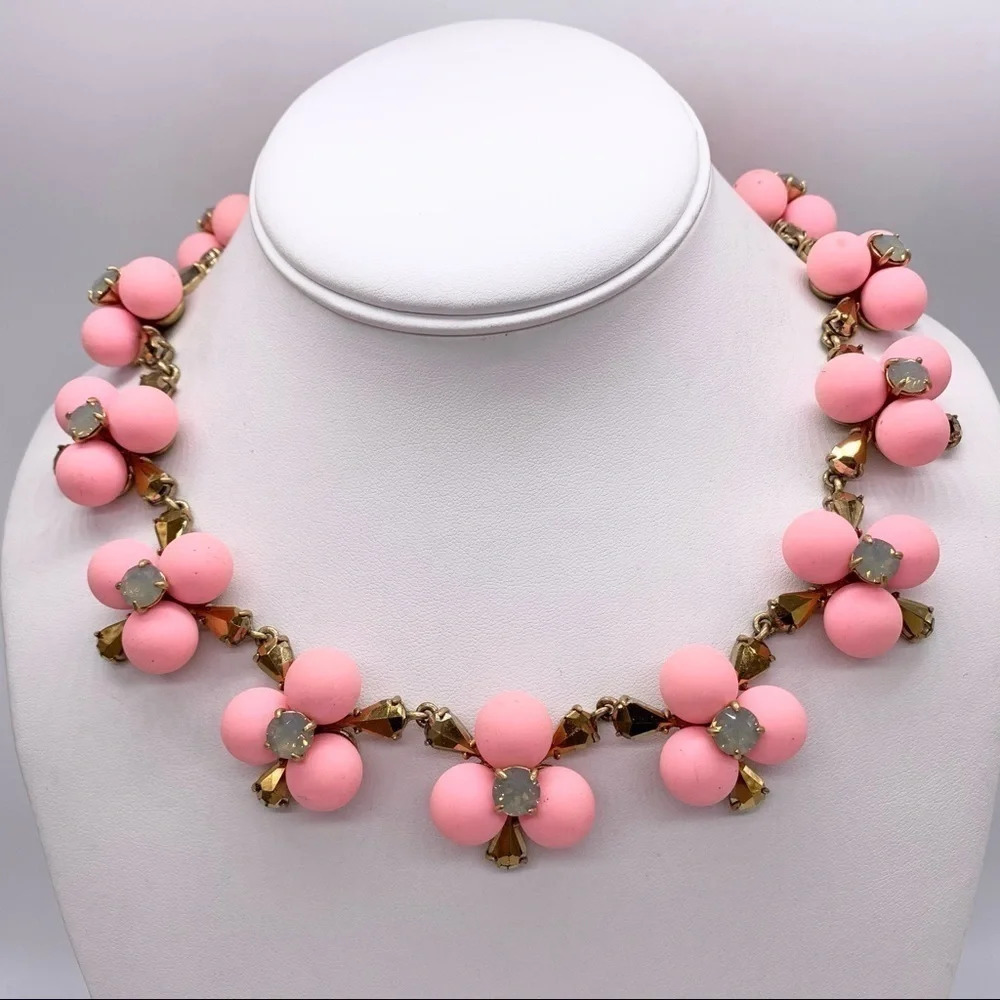 J. Crew Pink Pop Flower Necklace